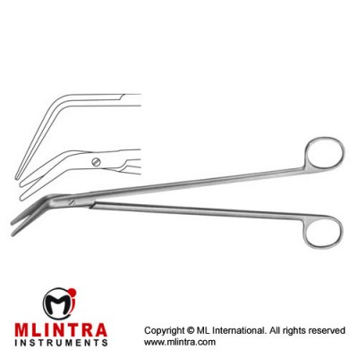 Dissecting Scissor for Cutting of Bowel Angled 60° , 28 cm - 11" Dissecting Scissor for Cutting of Bowel Angled 60° , 28 cm - 11"